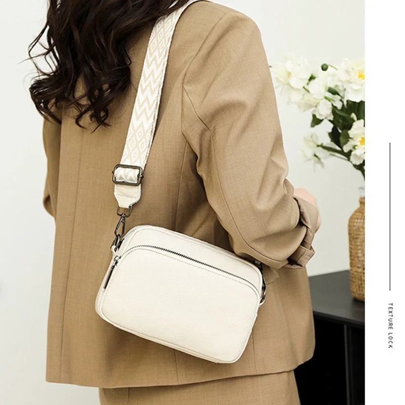 Women Crossbody Bag Multi Space Fashion Design Sense Large Capacity PU Material Lightweight Single Shoulder Bag - Image 4