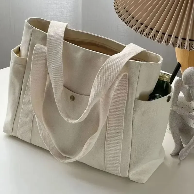 Large Capacity Tote Canvas Bag for Work Outgoing High Appearance Commuting Versatile Art Student Clothing Book Shoulder Bag Bag - Image 2