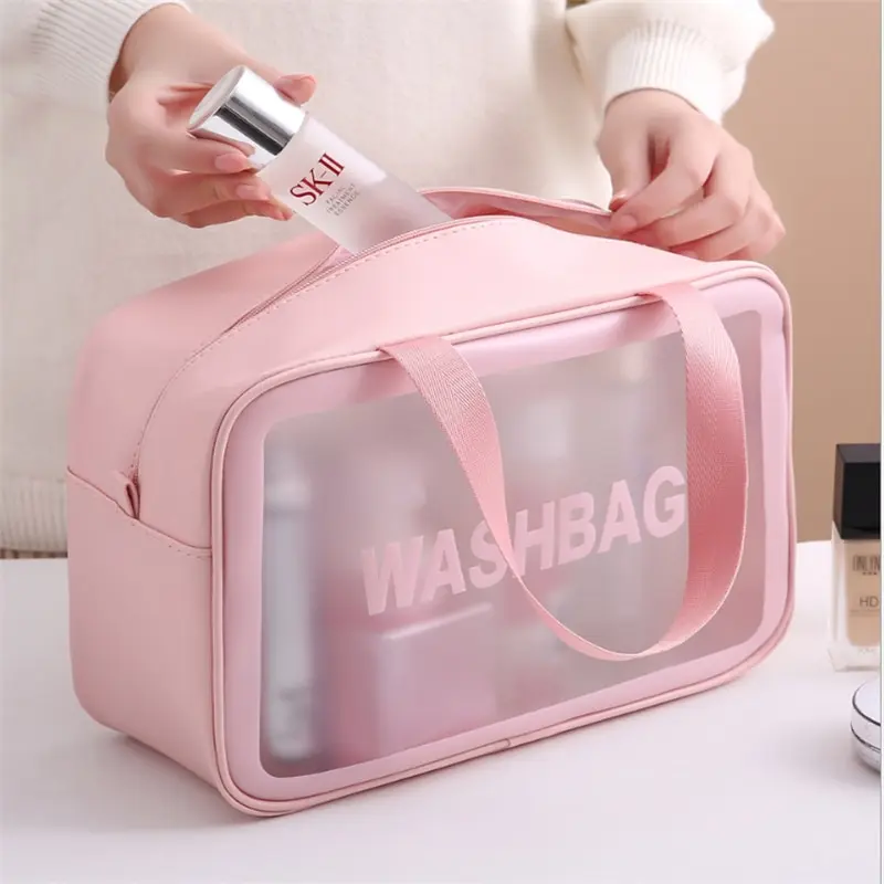 Portable Travel Wash Bag Female Transparent Waterproof Makeup Storage Pouch Large Capacity Cosmetic Organizer Beauty Women Case - Image 3